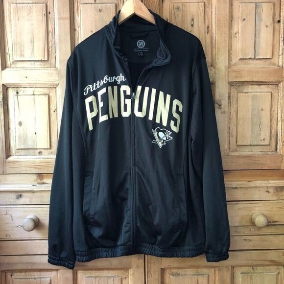 G-III Pittsburgh‎ Penguins Men's Size Large Full Zip Track Jacket NHL Athletic - Picture 1 of 8